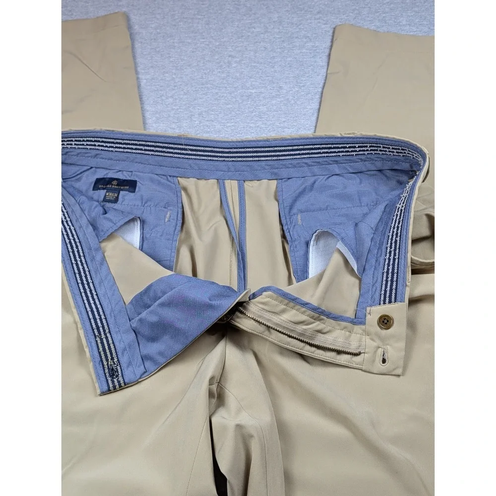 Brooks Brothers Men's 36x34 Stretch Advantage Chino Pants Khaki Flat Front Egypt